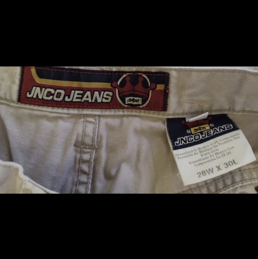 SOLD JNCOS blue crowns 28 waist 30 L from the 90s cream color RARE large pockets - Picture 4 of 8